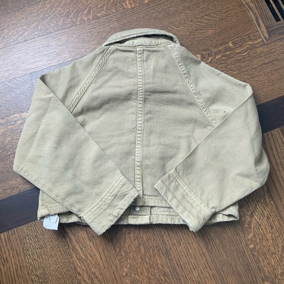 ZARA Cargo Light Green Denim Spring Jacket Youth Boys SZ 6-7 BRAND NEW With Tag - Picture 11 of 14